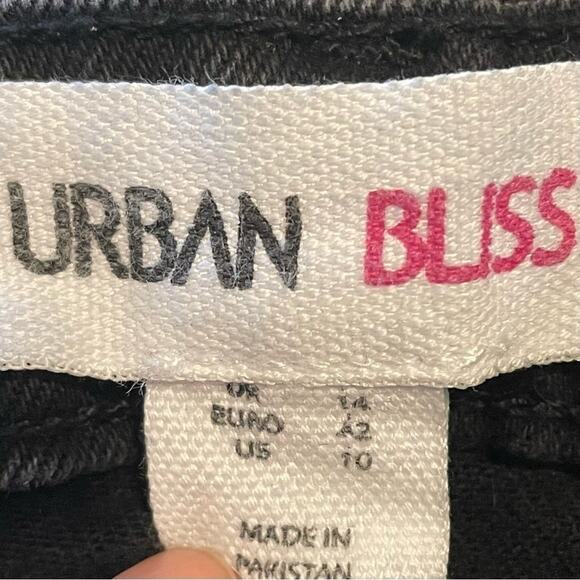 Urban Bliss Hugh Rise Black Jeans Size 10 - Picture 3 of 6